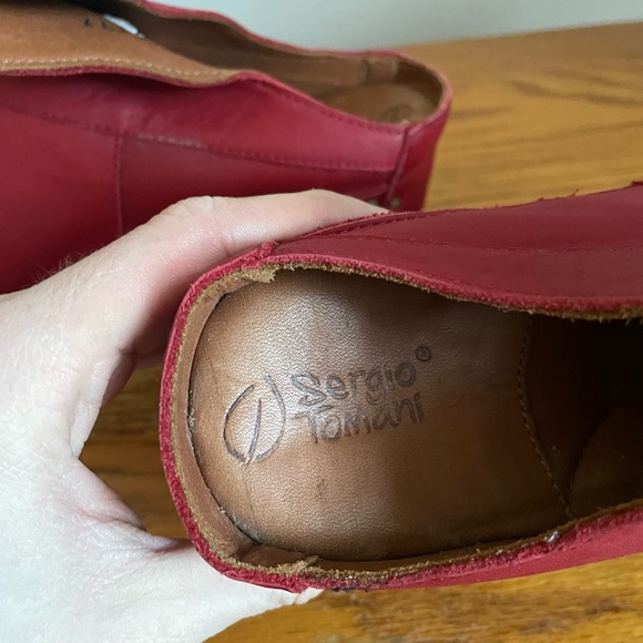 Sergio Tomani Leather Clogs Florida Rojo Size EU 40 - Picture 5 of 5